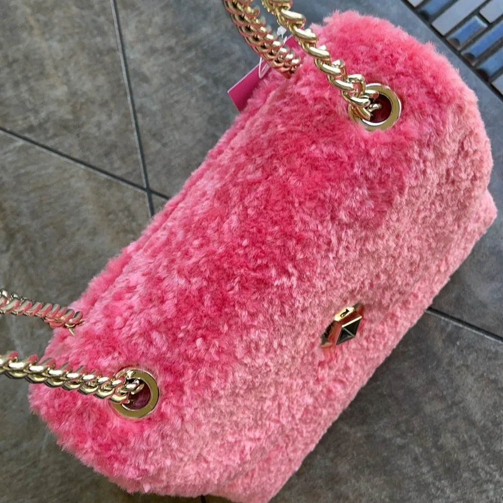 Kate Spade Natalia Foux Fur small flap crossbody